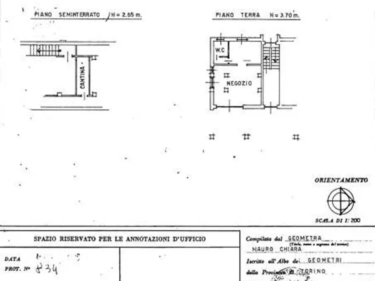 Ufficio in Via dei Ciliegi 6, Borgaro Torinese, {3} - Planimetria 1