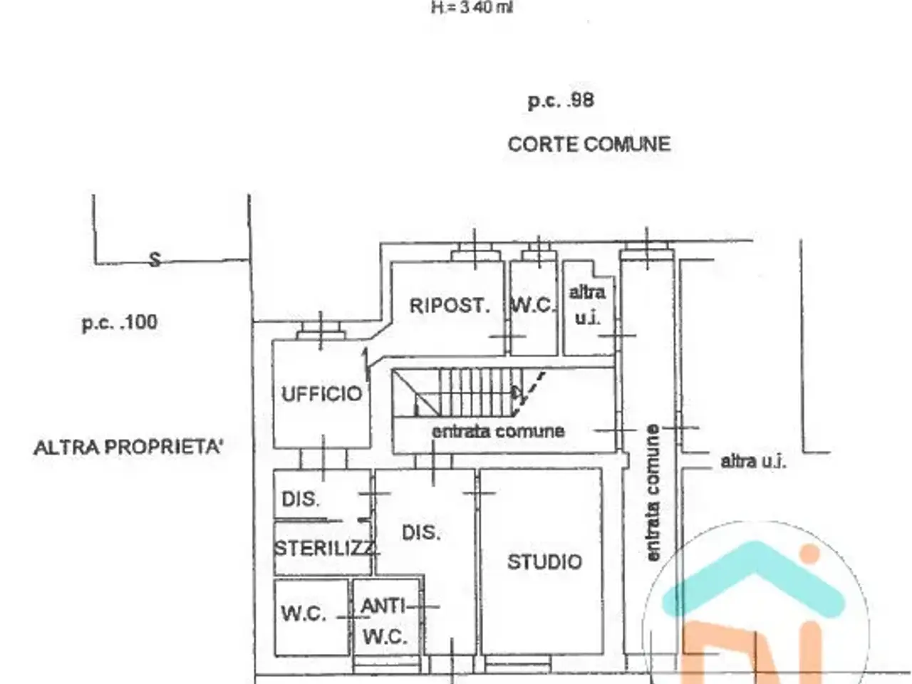 Ufficio in Via Corridoni 9, Sagrado, {3} - Planimetria 1
