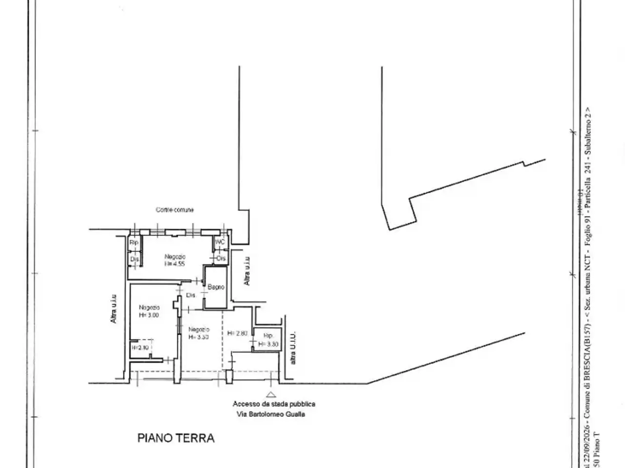 Negozio in Via Gualla 50, Brescia, {3} - Planimetria 1