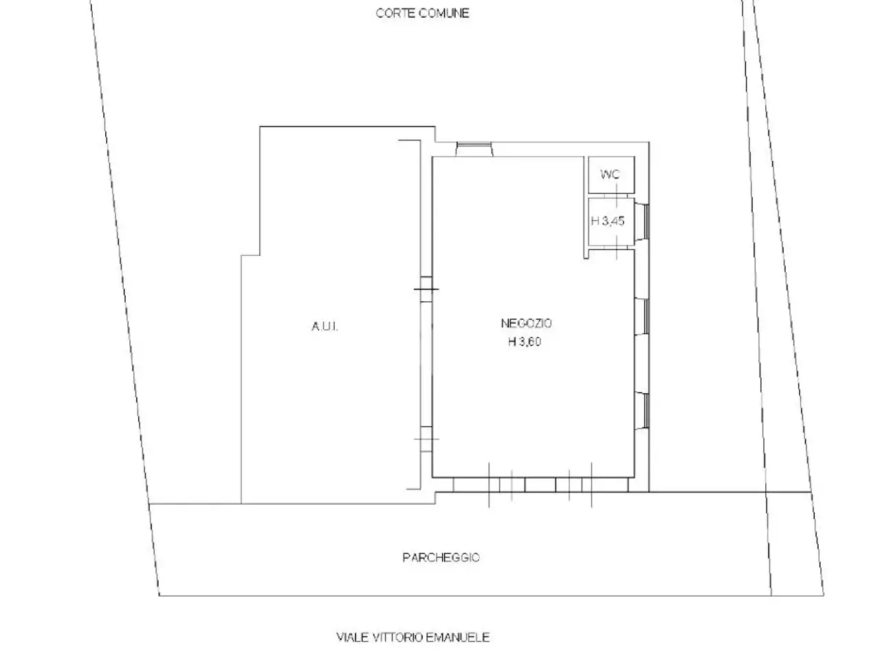 Negozio in Viale V. Emanuele 34, Nuvolento, {3} - Planimetria 1