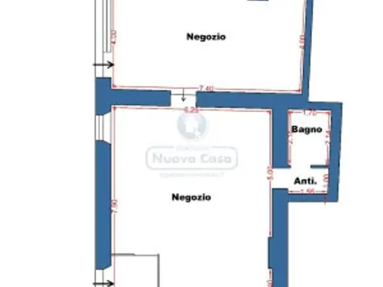 Negozio in Via San Vitale 1/3, Ravenna, {3} - Planimetria 1