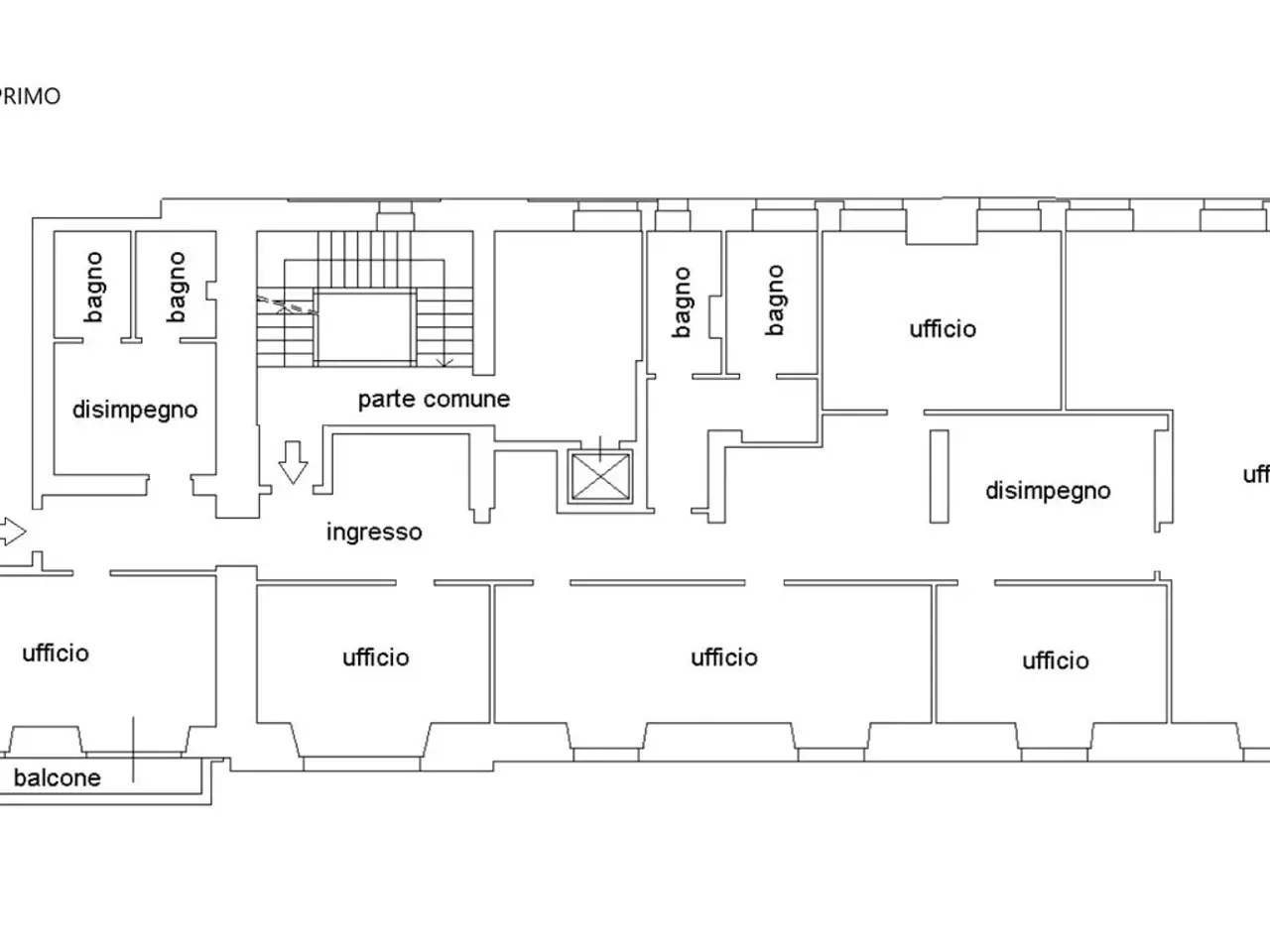 Ufficio in Corso Sempione 6, Milano, {3} - Planimetria 1
