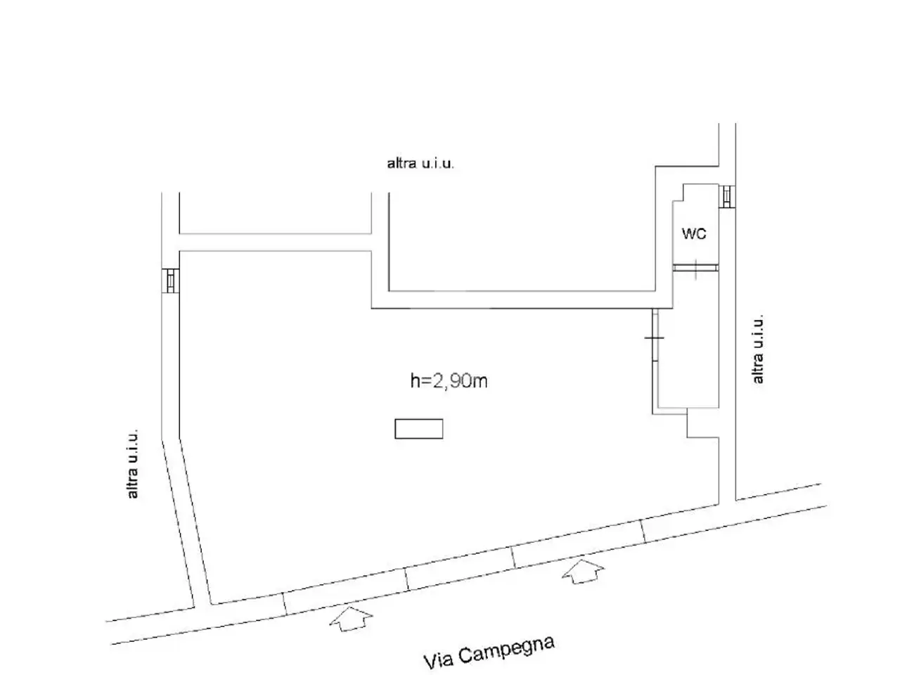 Negozio in Via Campegna, Napoli, {3} - Planimetria 1