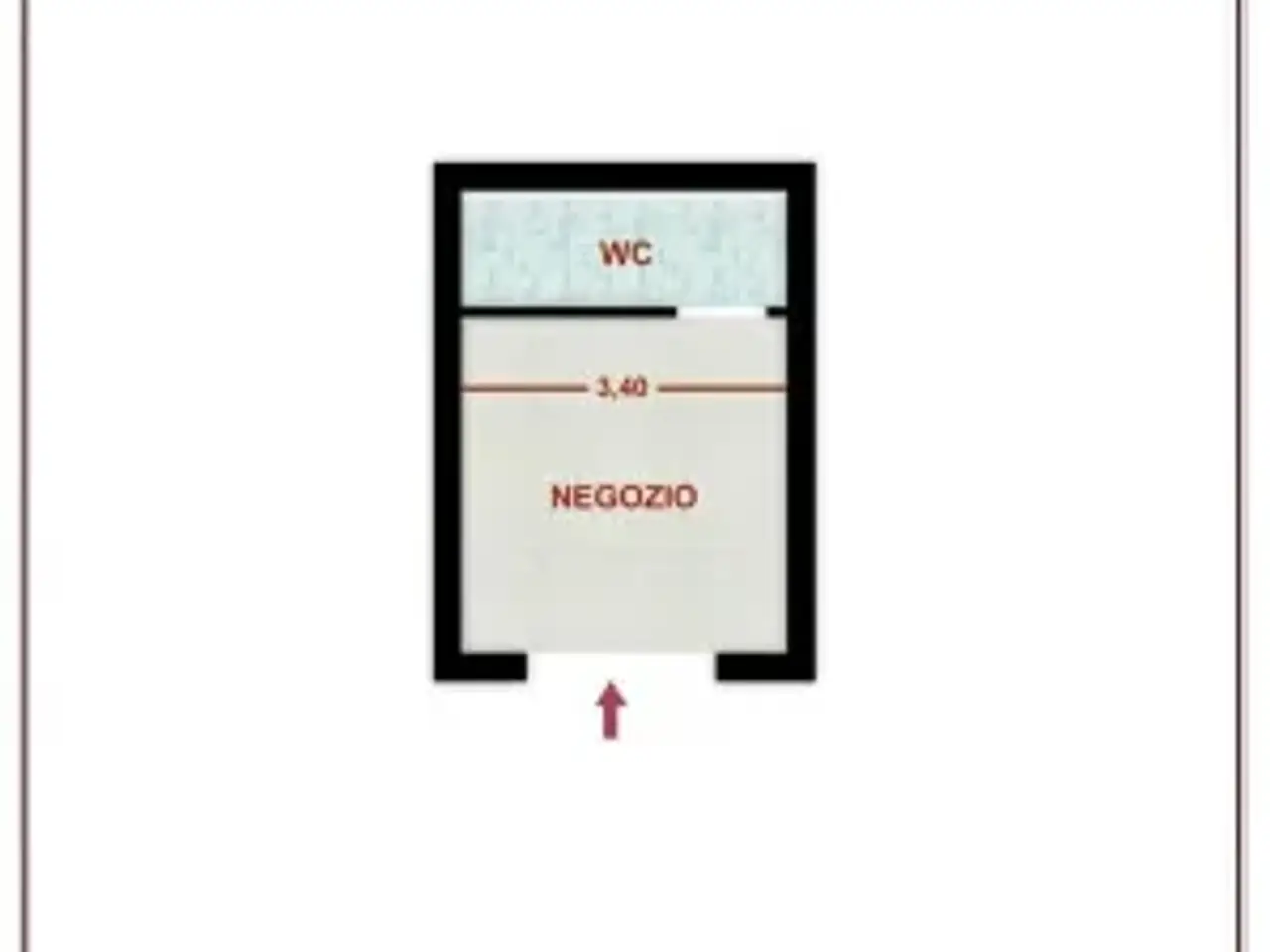 Negozio in Via Giuseppe Tropeano, Napoli, {3} - Planimetria 1