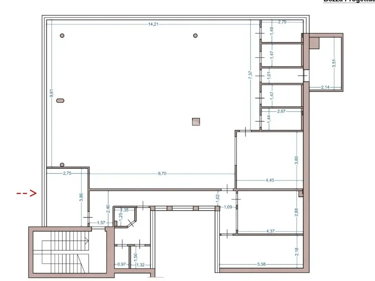 Ufficio in Via Caporalino 1, Cellatica, {3} - Planimetria 1