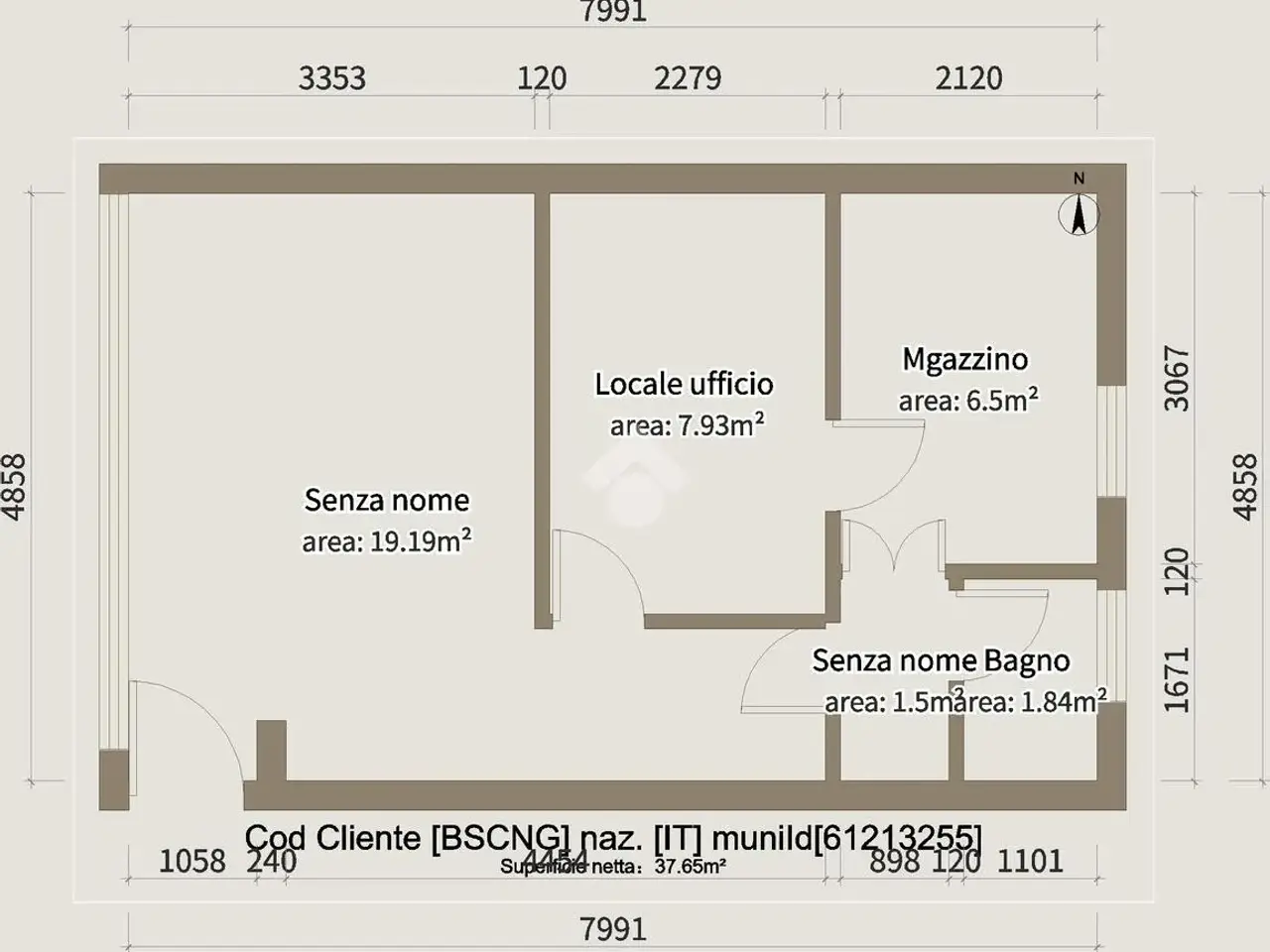 Negozio in Via Europa, Concesio, {3} - Planimetria 1