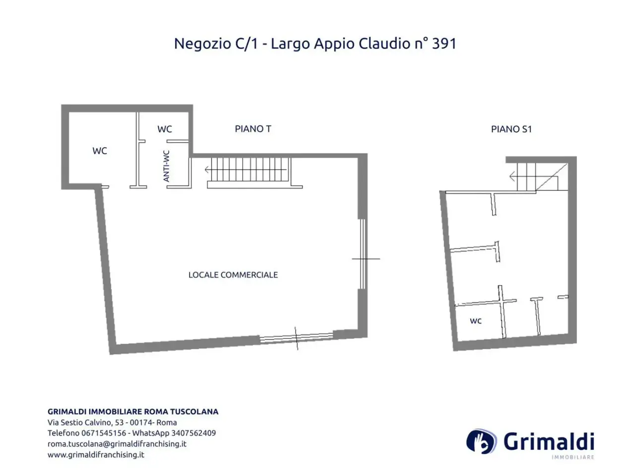 Negozio in Largo Appio Claudio 391, Roma, {3} - Planimetria 1