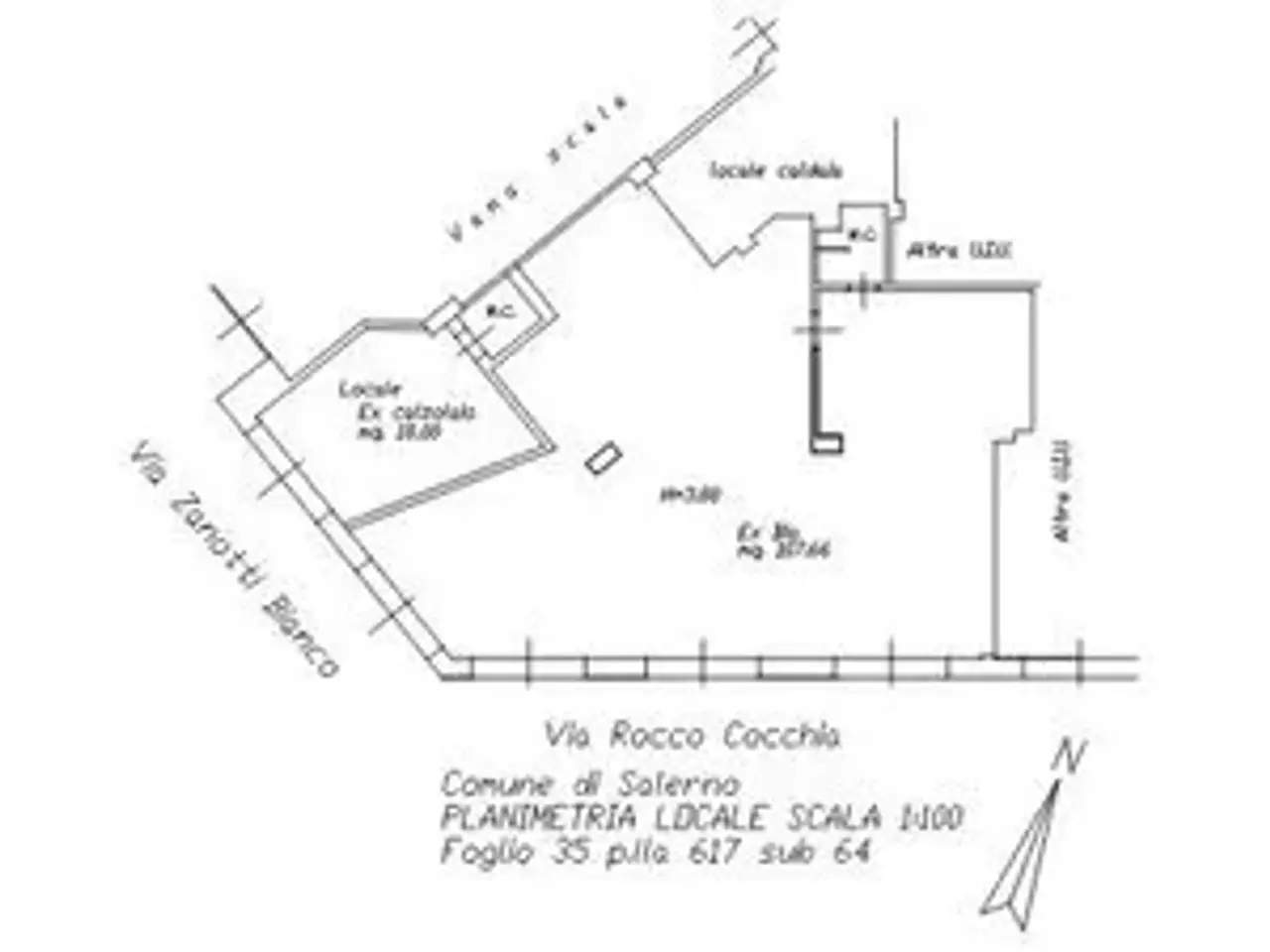 Negozio in Via Rocco Cocchia Snc, Salerno, {3} - Planimetria 1
