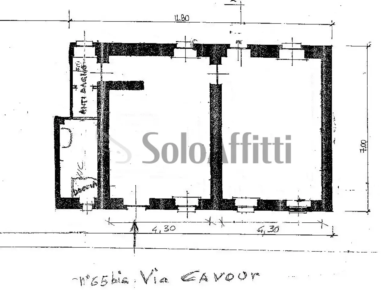 Negozio in Via Cavour 65bis, Settimo Torinese, {3} - Planimetria 1