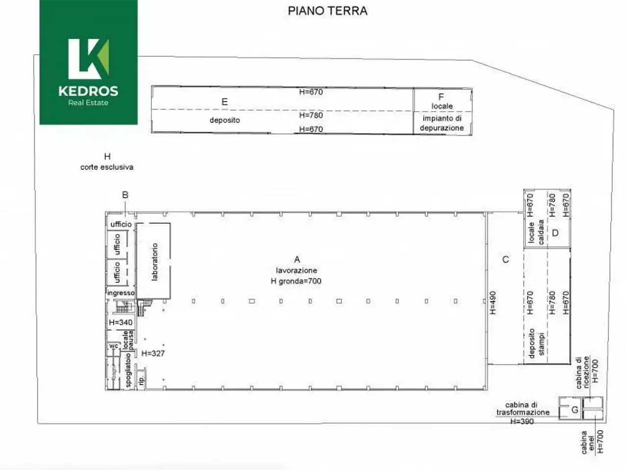 Capannone in Via Asiago 212, Caronno Pertusella, {3} - Planimetria 1