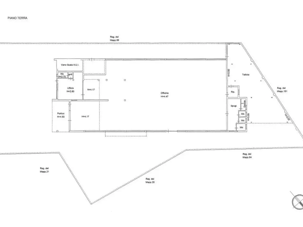 Capannone in Via Quinzano 37, Castel Mella, {3} - Planimetria 1