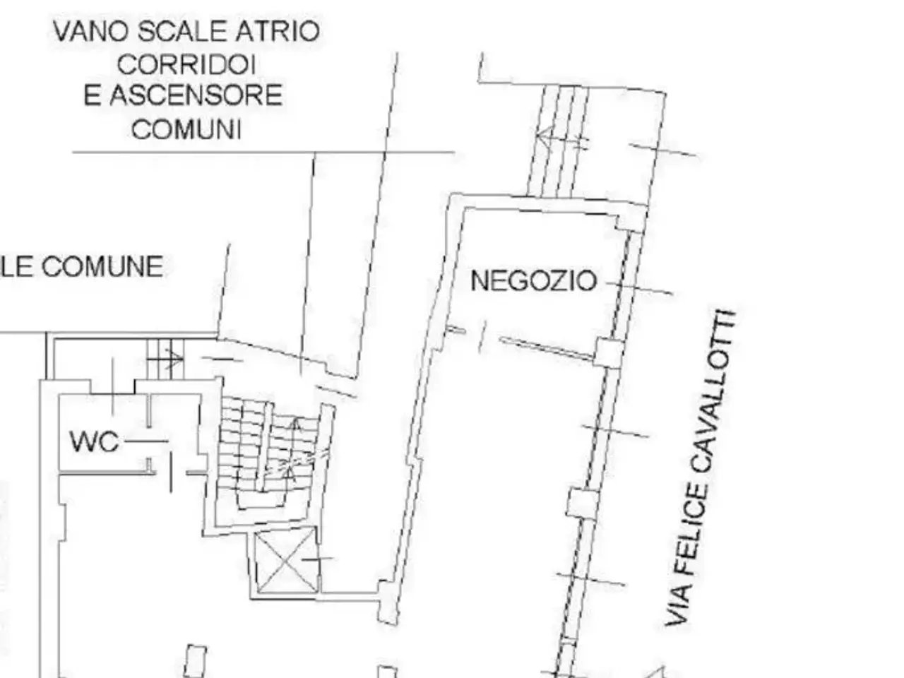Negozio in Via Felice Cavallotti 13, Monza, {3} - Planimetria 1