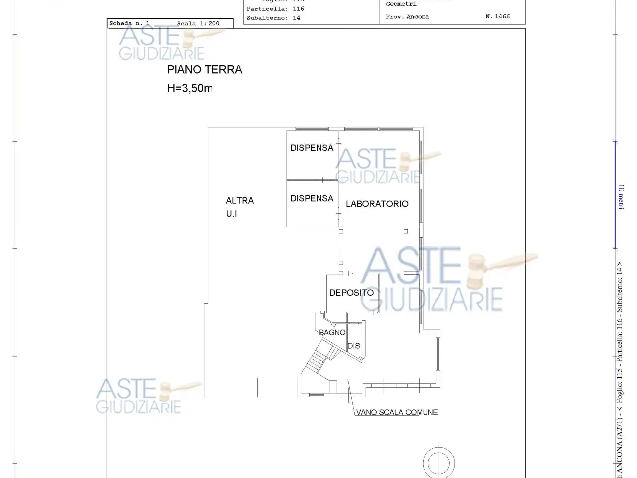 Laboratorio in Via Bruno Buozzi, 51, 60131 Ancona An, Italia 51, Ancona, {3} - Planimetria 1