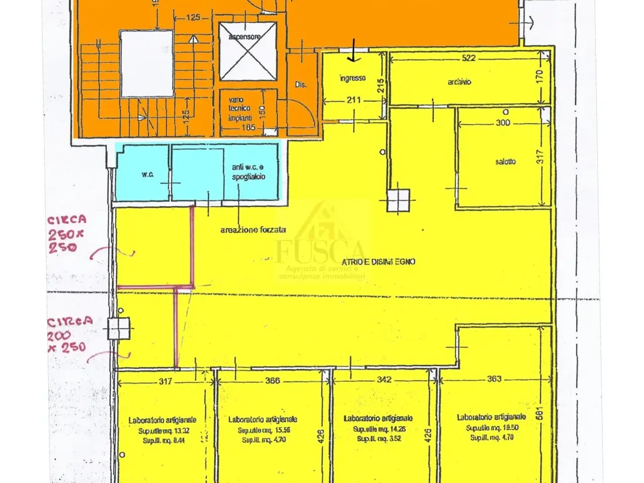 Ufficio in Viale Alcide De Gasperi 95, Lucca, {3} - Planimetria 1