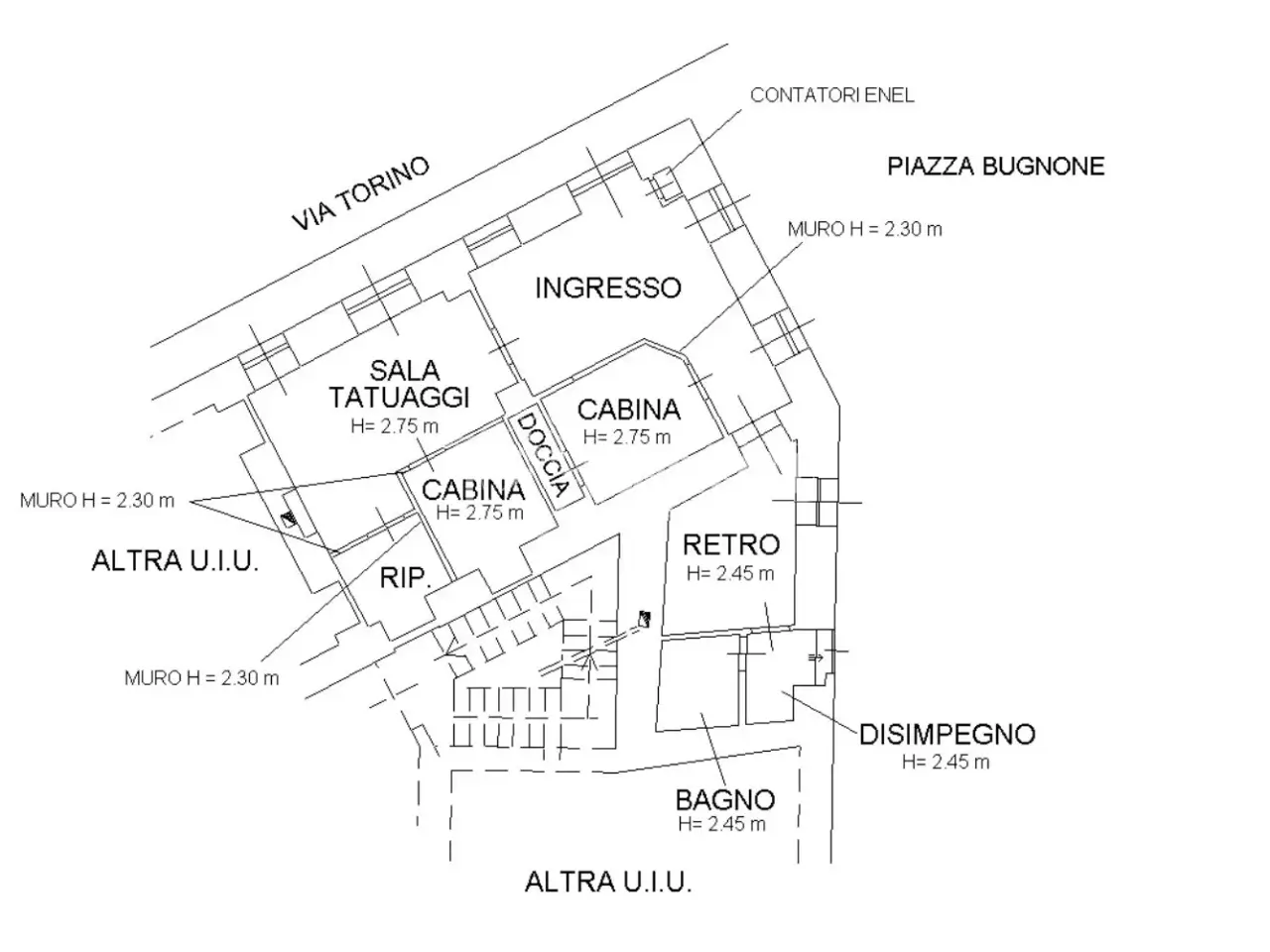 Negozio in Via Torino 1/a, Condove, {3} - Planimetria 1