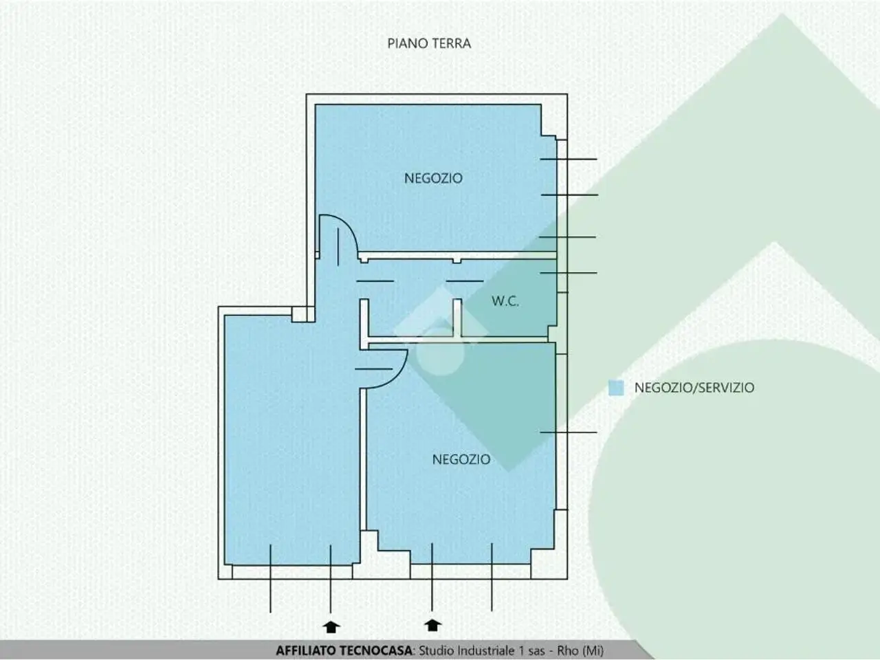 Negozio in Via San Carlo Borromeo 61, Rho, {3} - Planimetria 1
