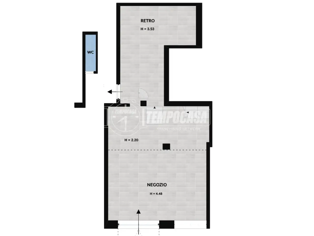 Negozio in Via Giuseppe Verdi 18, Bergamo, {3} - Planimetria 1
