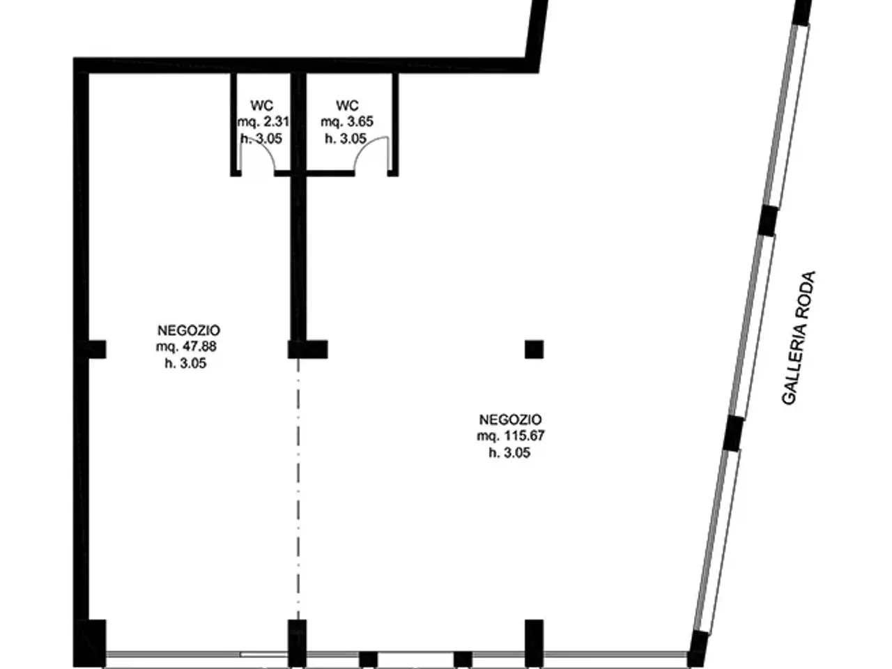 Negozio in Via Miani, Rovigo, {3} - Planimetria 1