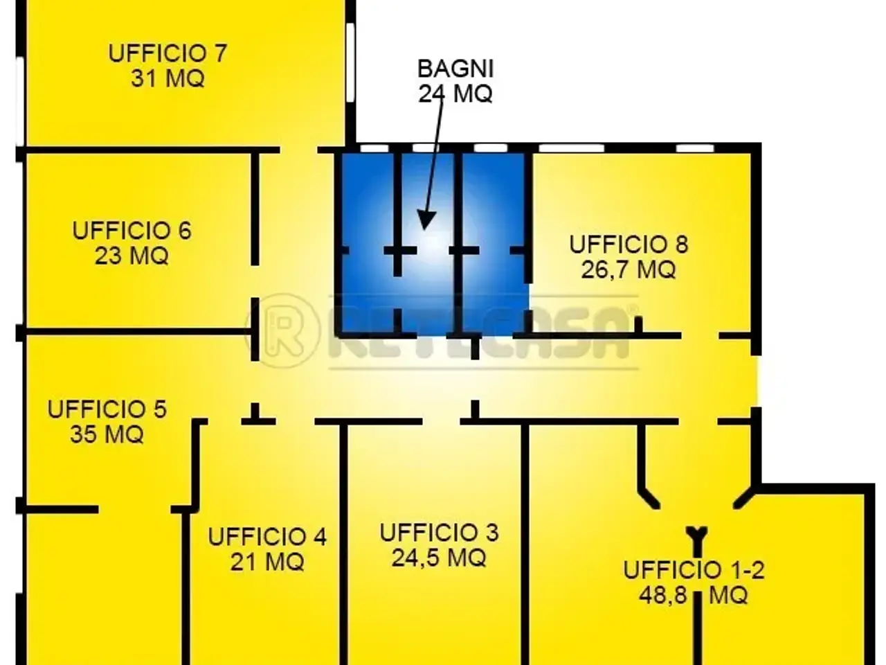 Ufficio in Viale Milano 56, Vicenza, {3} - Planimetria 1