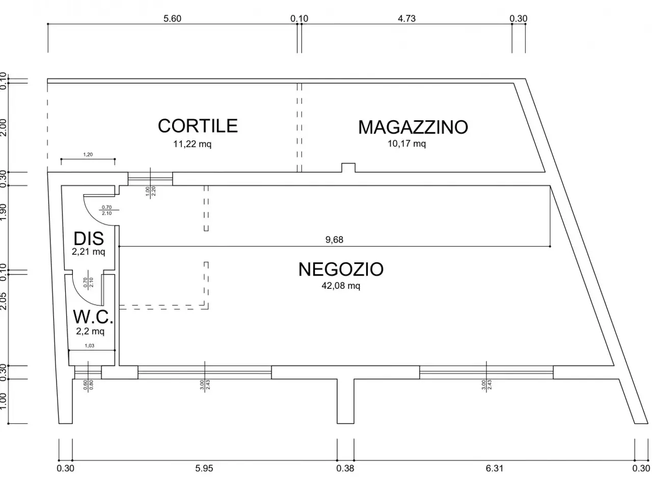 Negozio in Via Cagliari 110, Sarroch, {3} - Planimetria 1