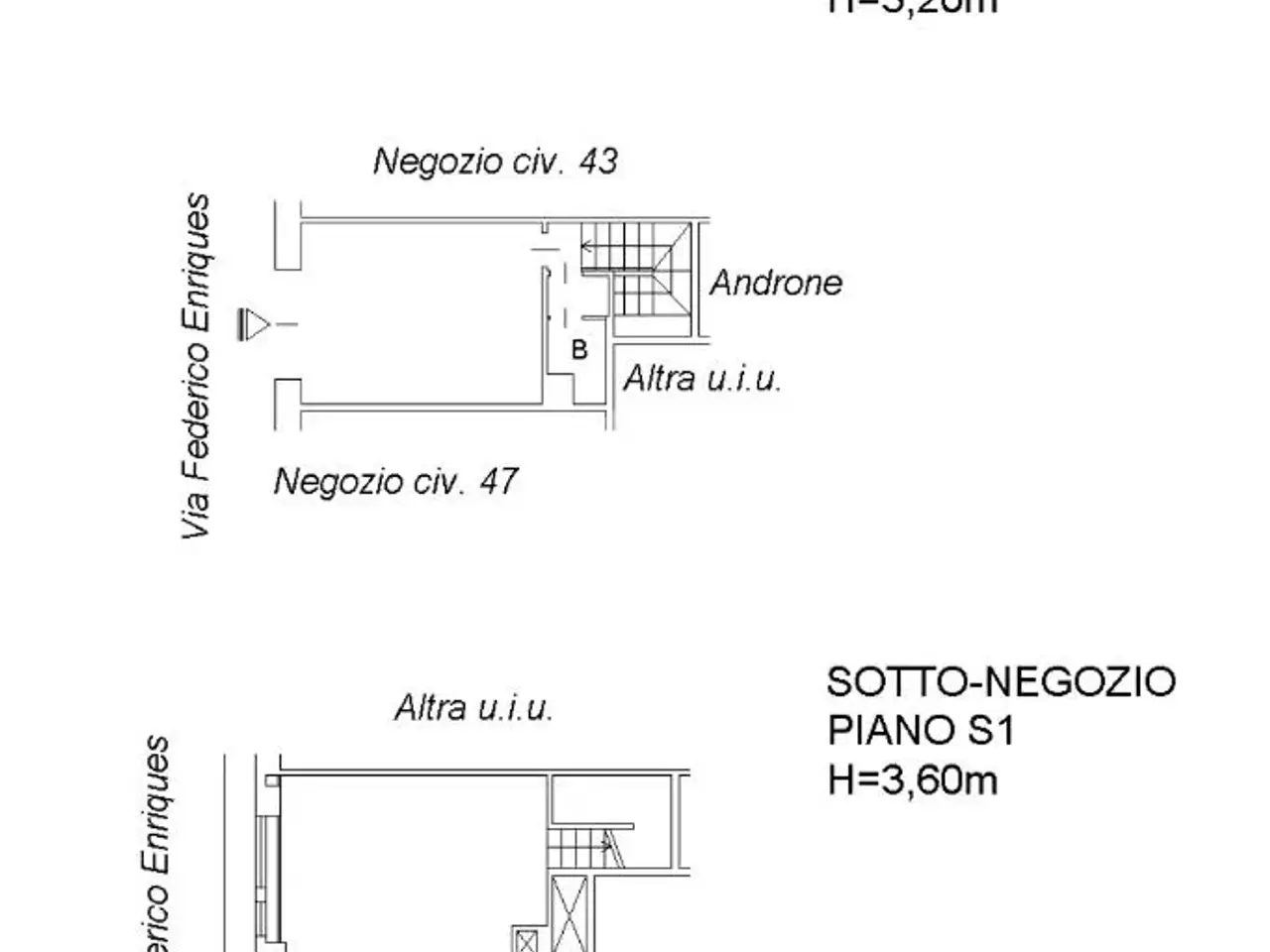Negozio in Via Federico Enriques 45, Roma, {3} - Planimetria 1