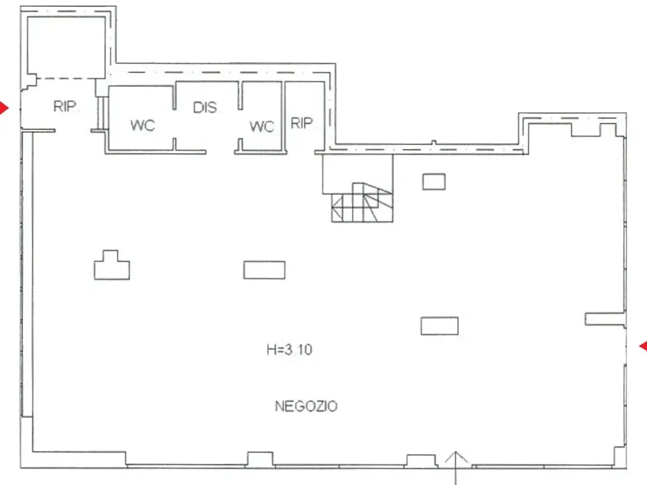 Negozio in Via Cadore 6, Gallarate, {3} - Planimetria 1