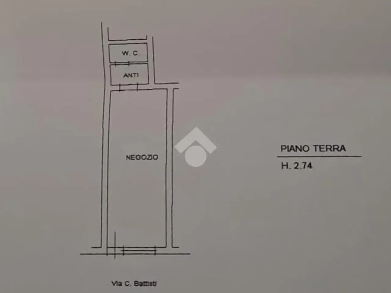 Negozio in Via Cesare Battisti, Venezia, {3} - Planimetria 1