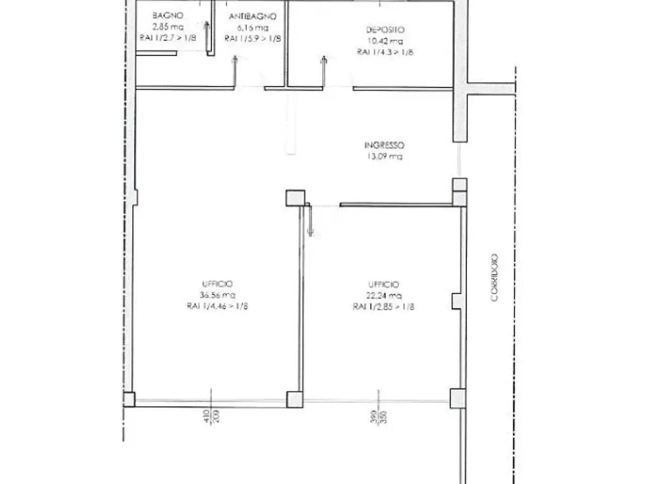 Ufficio in Via della Battaglia, Chiari, {3} - Planimetria 1