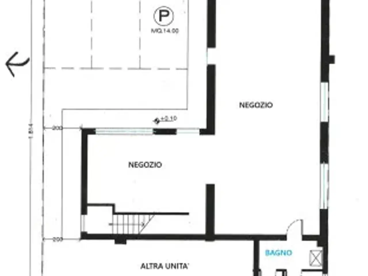 Negozio in Via Soffumbergo 114, Faedis, {3} - Planimetria 1