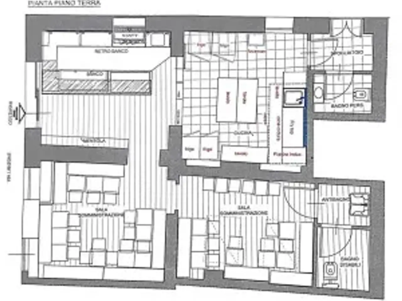 Tavola calda in Via Lanzone 27, Milano, {3} - Planimetria 1
