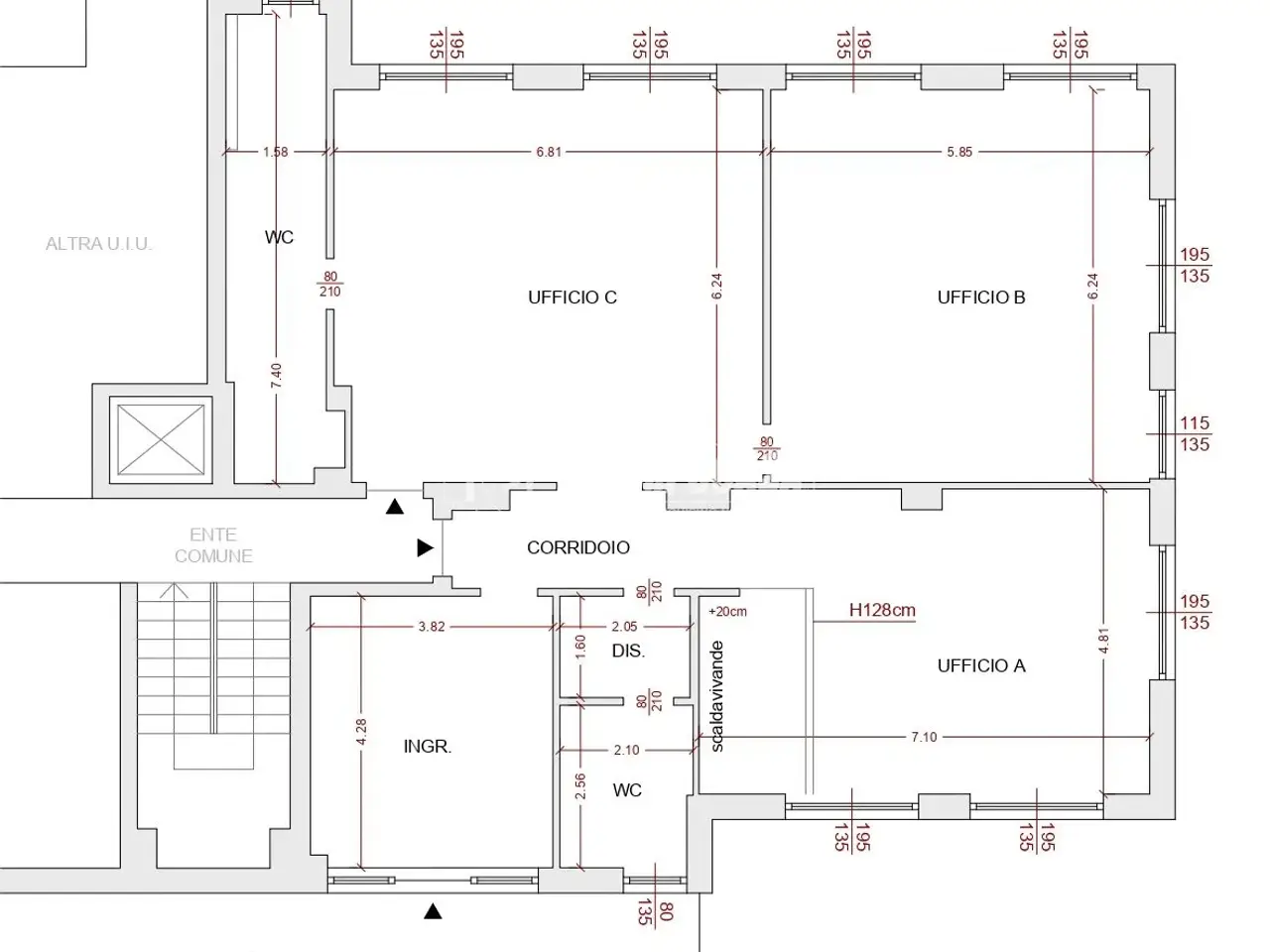 Ufficio in Via Padova 330/B, Milano, {3} - Planimetria 1