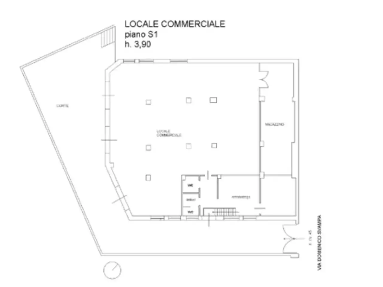 Negozio in Via Domenico Svampa 45, Roma, {3} - Planimetria 1