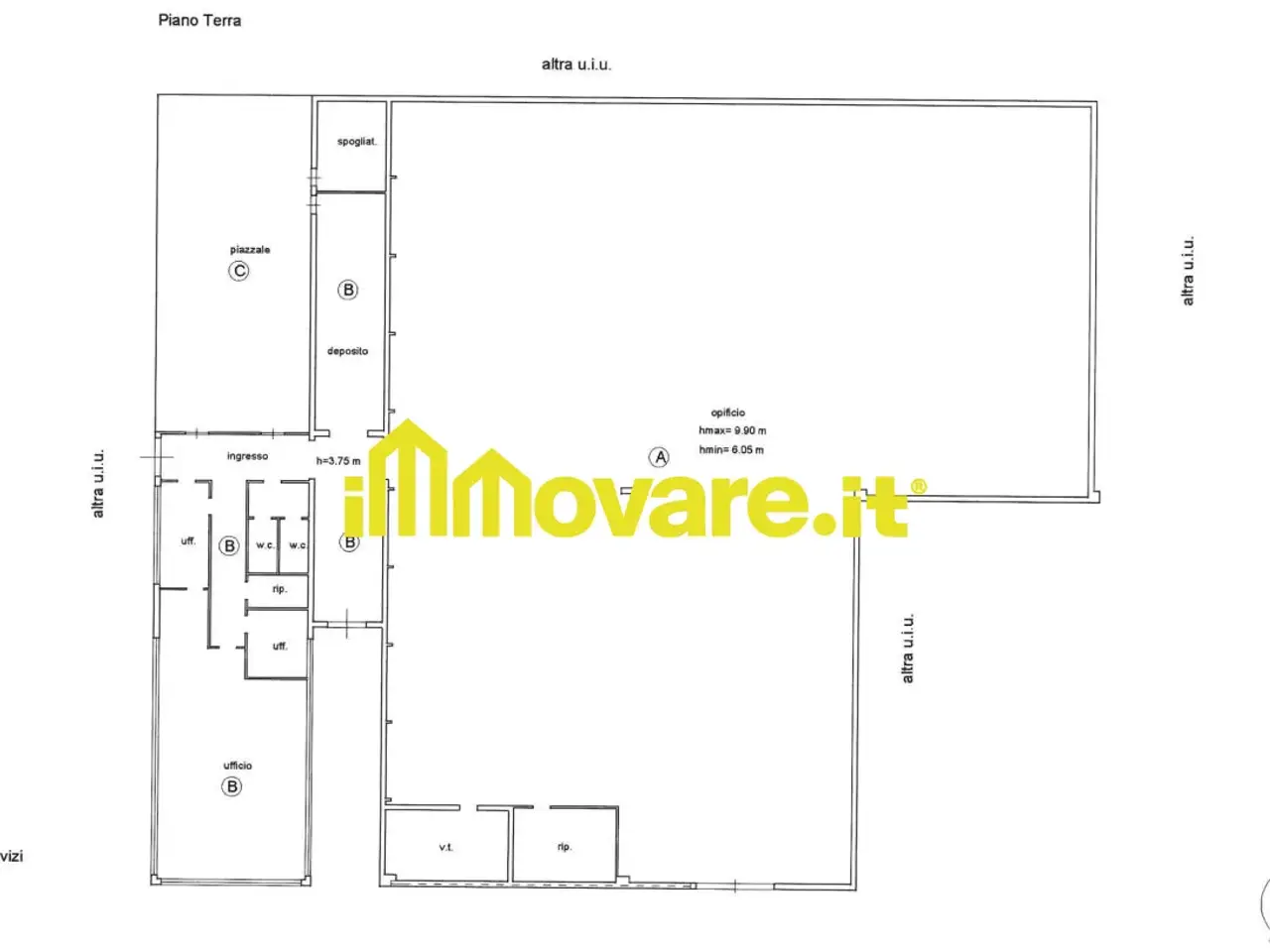 Capannone in Via Giovanni Battista Pirelli, Triggiano, {3} - Planimetria 1