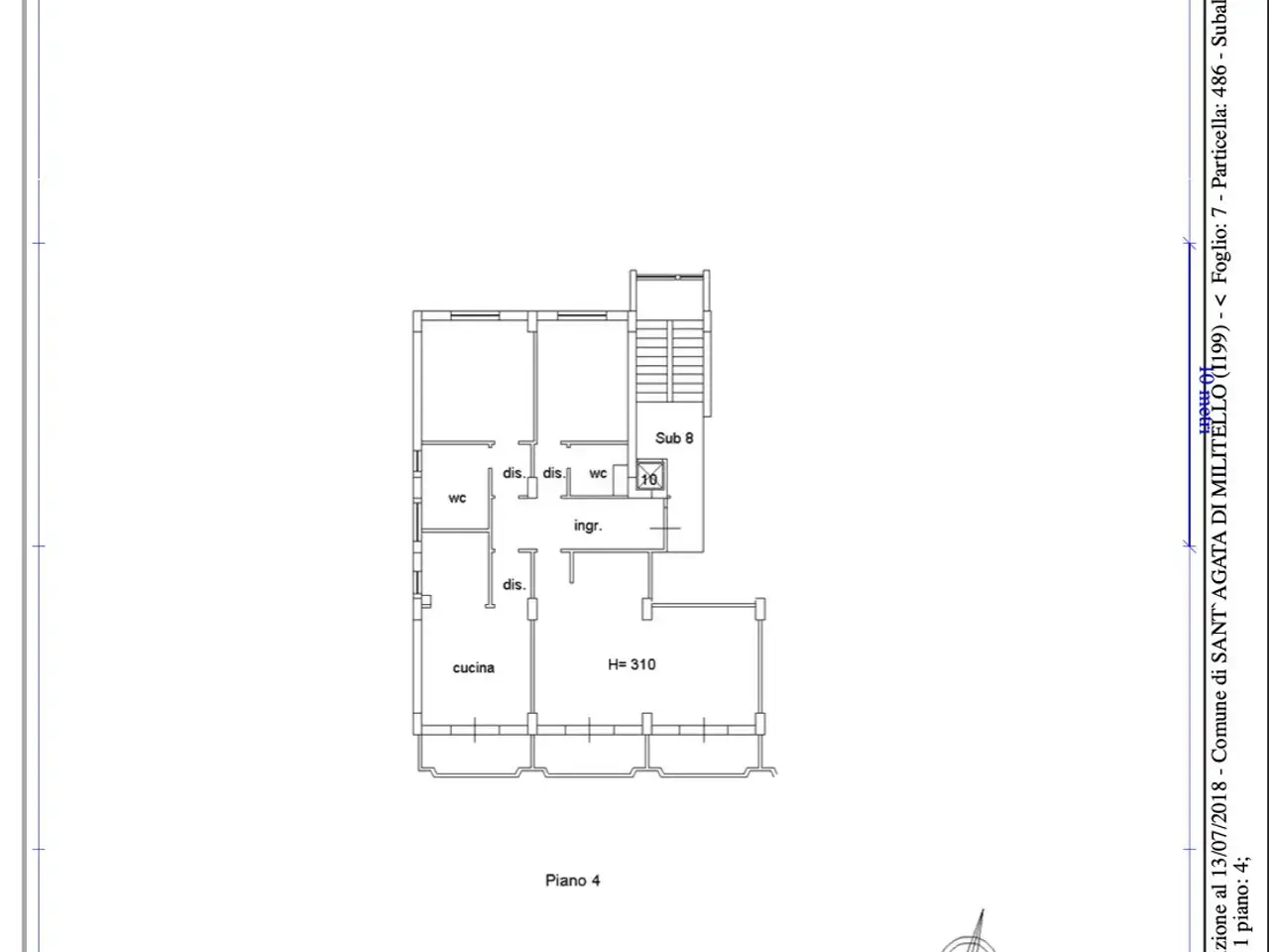 Albergo in Medici 1, Sant'Agata Di Militello, {3} - Planimetria 1