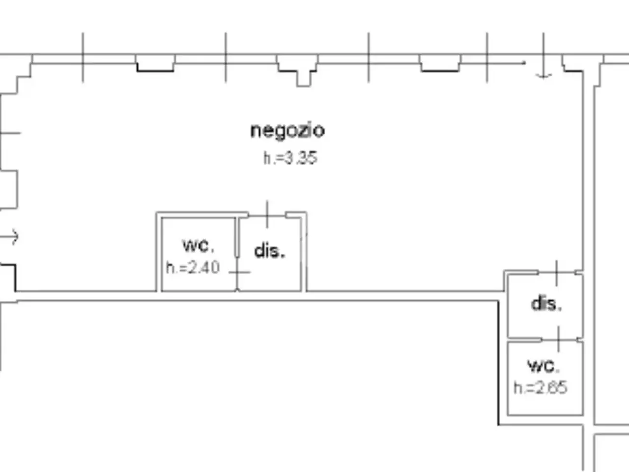 Negozio in Via S. Clemente 1, Ponte San Pietro, {3} - Planimetria 1