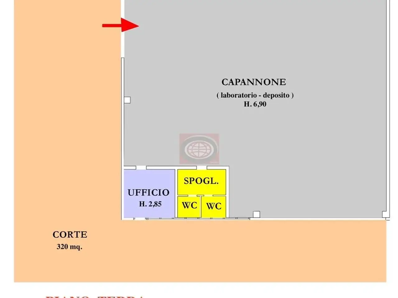 Capannone in , Cesena, {3} - Planimetria 1