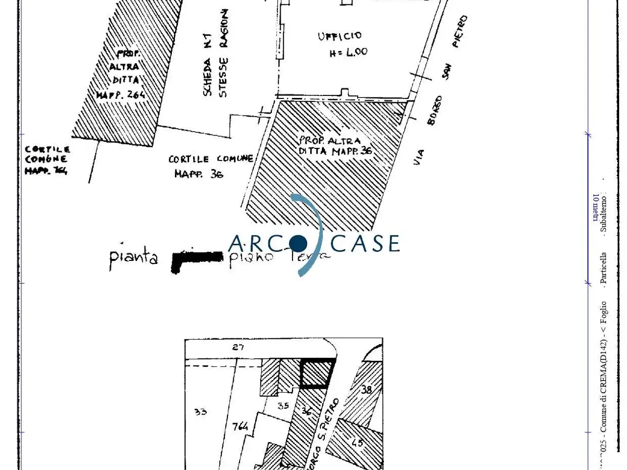 Ufficio in Via Borgo S. Pietro, Crema, {3} - Planimetria 1