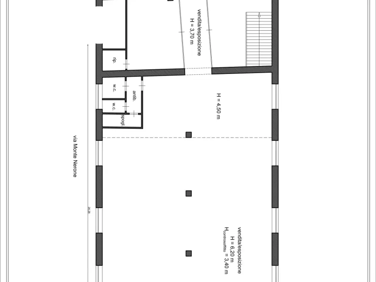 Negozio in Via Salaria 180, Castel Di Lama, {3} - Planimetria 1