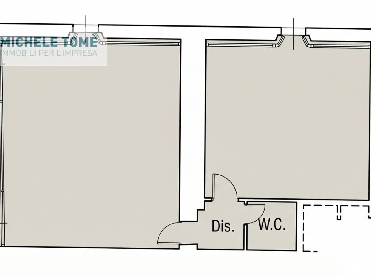Ufficio in Via Pegrosse, Dolce', {3} - Planimetria 1
