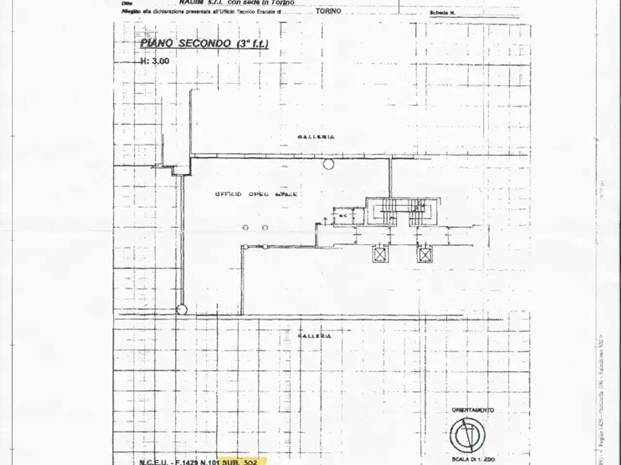 Ufficio in Corso Orbassano 336, Torino, {3} - Planimetria 1