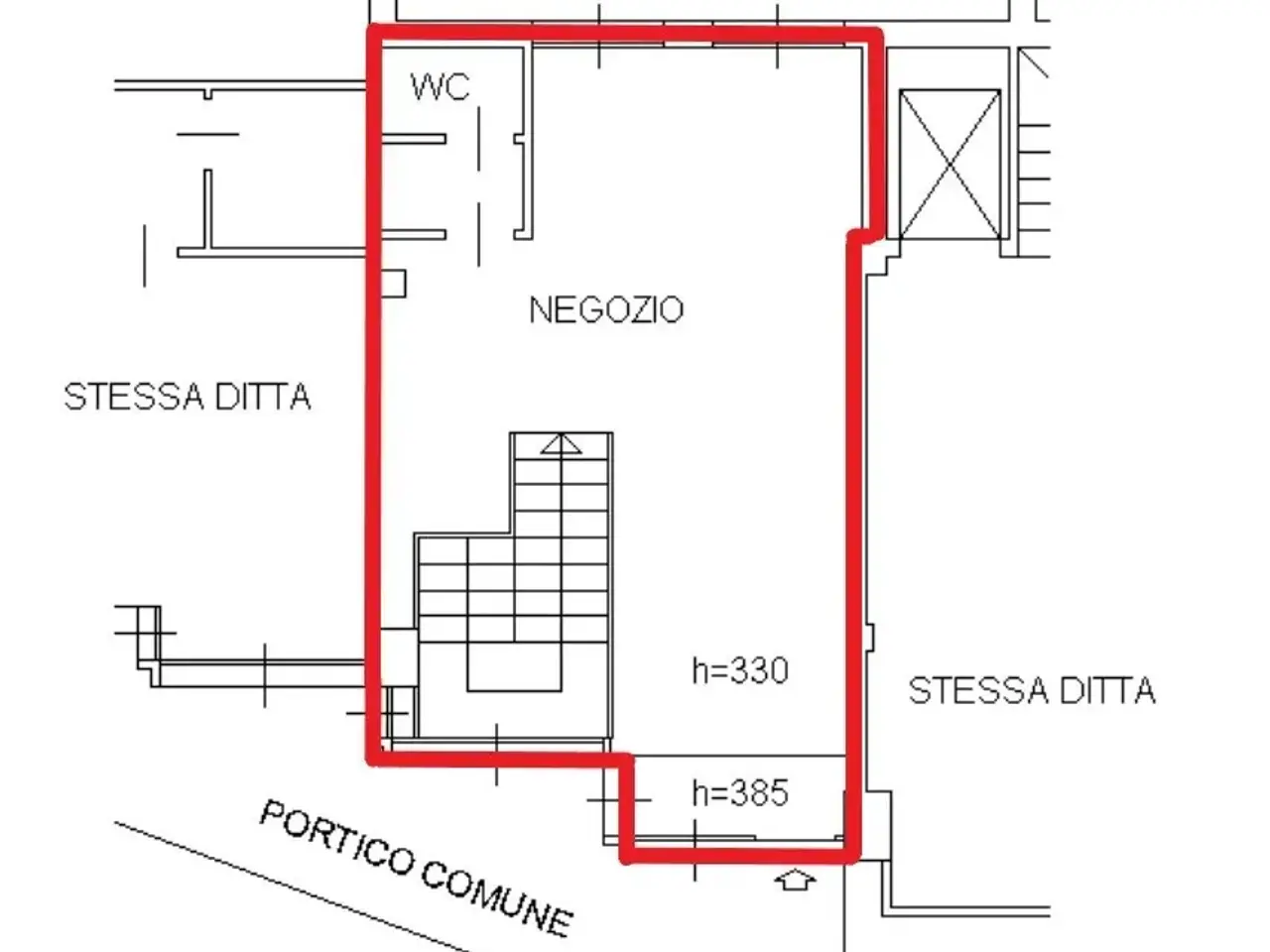 Negozio in Via delle Forze Armate 260, Milano, {3} - Planimetria 1