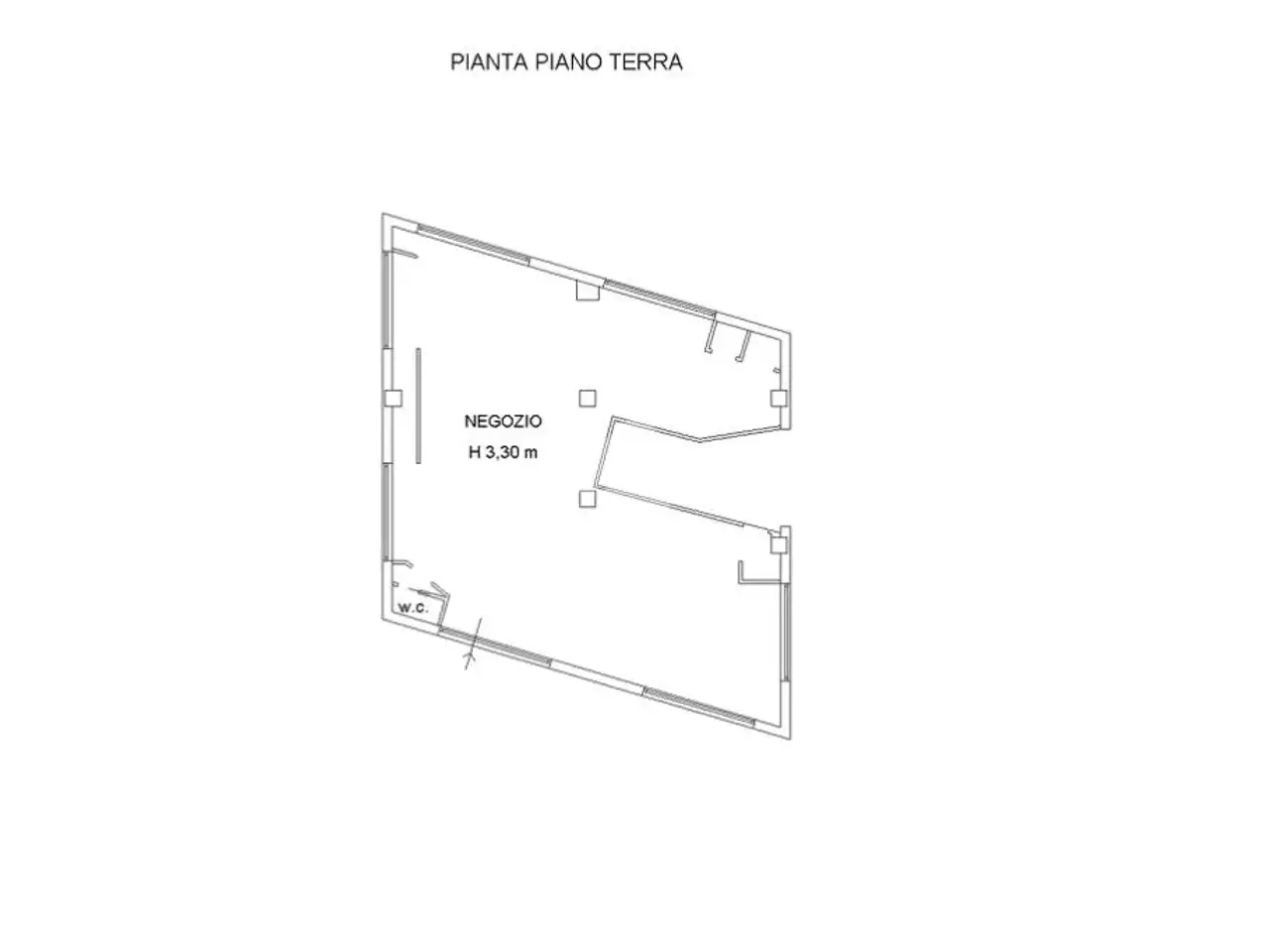 Negozio in Via Kennedy 57, Rende, {3} - Planimetria 1