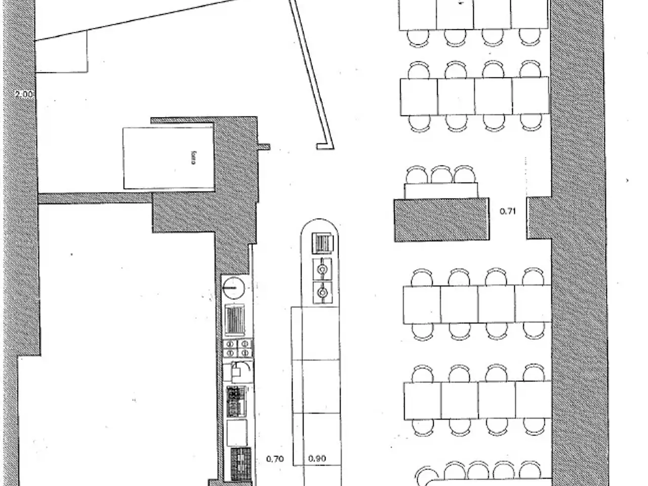 Ristorante in Via Mezzocannone, Napoli, {3} - Planimetria 1