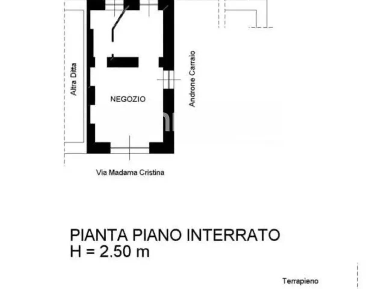 Negozio in Via Madama Cristina 57, Torino, {3} - Planimetria 1