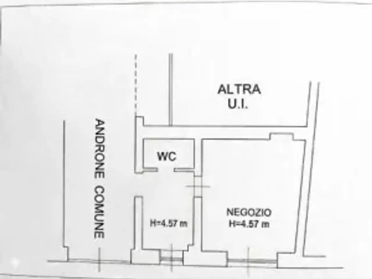 Negozio in Via San Marco 38, Milano, {3} - Planimetria 1