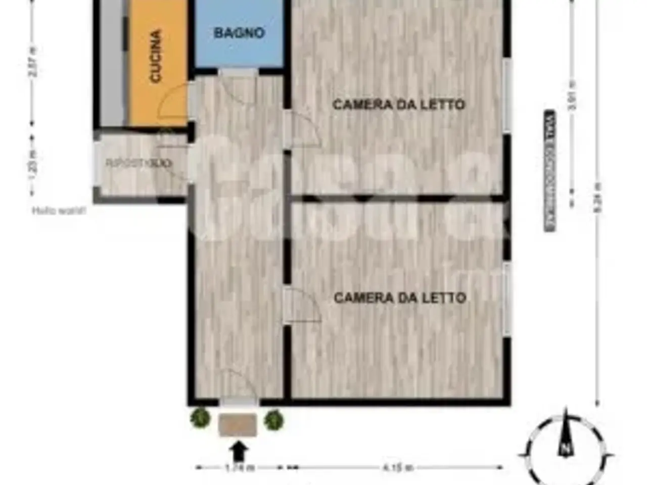 Bed & Breakfast in Via della Madonna del Riposo 90a, Roma, {3} - Planimetria 1