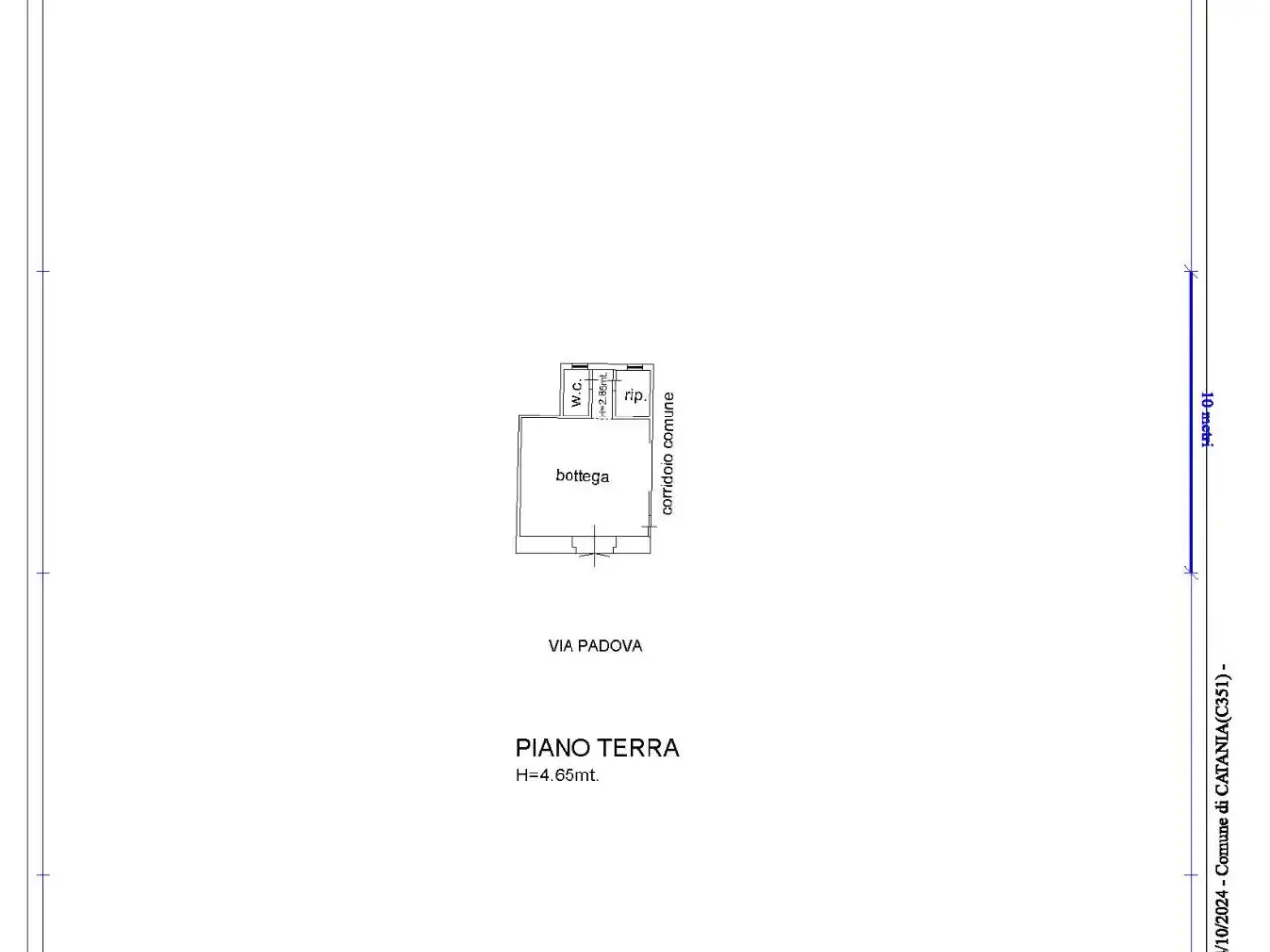 Negozio in Via Padova 40, Catania, {3} - Planimetria 1