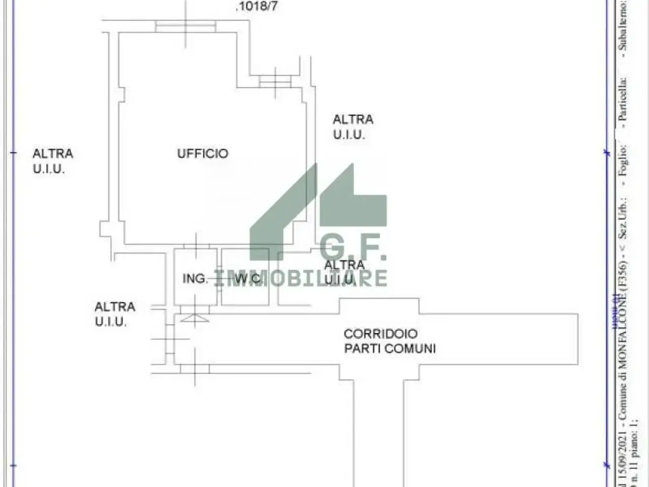 Ufficio in Piazza Salvo d'Acquisto 11, Monfalcone, {3} - Planimetria 1