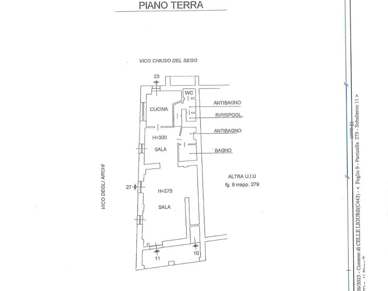 Negozio in Via Generale Pescetto 11, Celle Ligure, {3} - Planimetria 1