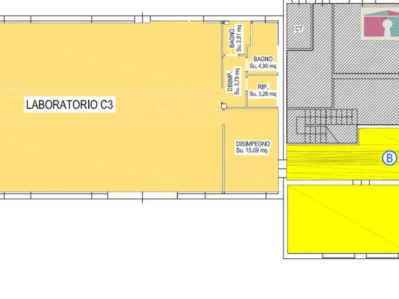 Palazzina commerciale in Via Cesare della Chiesa, Modena, {3} - Planimetria 1